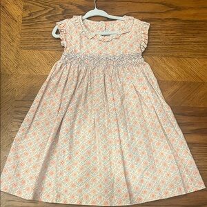 Vintage Orange and White Kids Dress